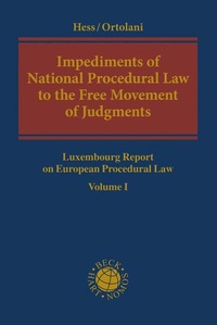 Enlarge image Cover: Impediments of National Procedural Law to the Free Movement of Judgments - C.H.BECK