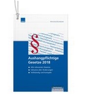 Abbildung von: Aushangpflichtige Gesetze 2018 - WEKA