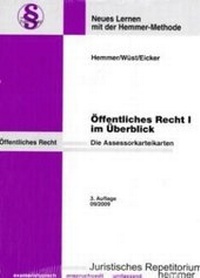 Abbildung von: Assessor Karteikarten Öffentliches Recht im Überblick - Hemmer-Wüst