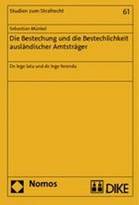 Abbildung von: Bestechung und Bestechlichkeit ausländischer Amtsträger - Nomos