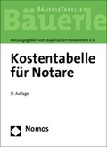 Cover: Kostentabelle f&uuml;r Notare - Nomos