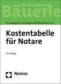 Bild vergrößern Bild: Kostentabelle für Notare - Nomos