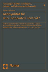 Abbildung von: Anonymität für User-Generated Content? - Nomos