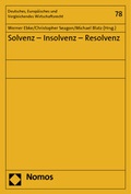 Cover: Solvenz - Insolvenz - Resolvenz - Nomos