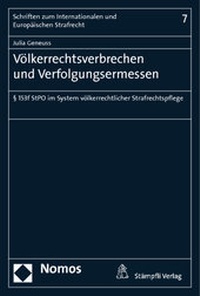 Abbildung von: Völkerrechtsverbrechen und Verfolgungsermessen - Nomos