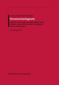 Abbildung von: Personenstandsgesetz - Verlag für Standesamtswesen