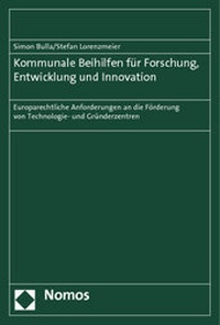 Abbildung von: Kommunale Beihilfen für Forschung, Entwicklung und Innovation - Nomos