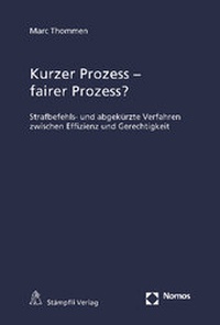 Abbildung von: Kurzer Prozess - fairer Prozess? - Nomos