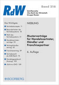 Abbildung von: Musterverträge für Handelsvertreter, Händler und Franchisepartner - Boorberg