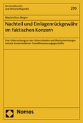 Abbildung von: Nachteil und Einlagenrückgewähr im faktischen Konzern - Nomos