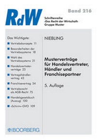 Abbildung von: Musterverträge für Handelsvertreter, Händler und Franchisepartner - Boorberg