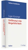Cover: Einf&uuml;hrung in das B&uuml;rgerliche Recht - Vahlen