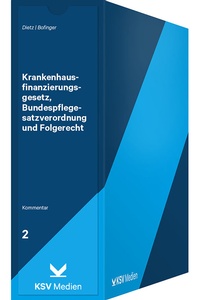 Abbildung von: Krankenhausfinanzierungsgesetz, Bundespflegesatzverordnung und Folgerecht - Kommunal- und Schul-Verlag