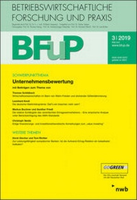 Abbildung von: Unternehmensbewertung - BFuP 3/2019 - NWB