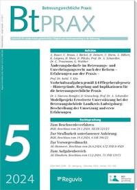Bild: Betreuungsrechtliche Praxis (BtPrax) - Reguvis Fachmedien