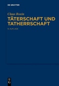 Cover: T&auml;terschaft und Tatherrschaft - De Gruyter