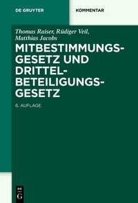 Abbildung von: Mitbestimmungsgesetz und Drittelbeteiligungsgesetz - De Gruyter