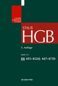 Cover: &sect;&sect; 451 - 452d; 467 - 475h - De Gruyter