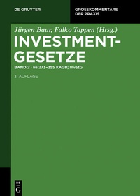 Abbildung von: Investmentgesetze - De Gruyter