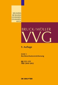 Abbildung von: Rechtsschutzversicherung §§ 125-129 - De Gruyter