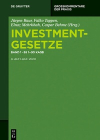 Abbildung von: Investmentgesetze - Band 1 - De Gruyter