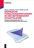 Cover: Empirische Forschungsmethoden in der Betriebswirtschaftslehre - De Gruyter Oldenbourg
