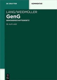 Abbildung von: Genossenschaftsgesetz: GenG - De Gruyter