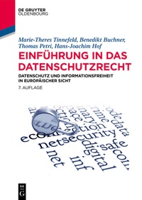 Abbildung von: Einführung in das Datenschutzrecht - De Gruyter Oldenbourg