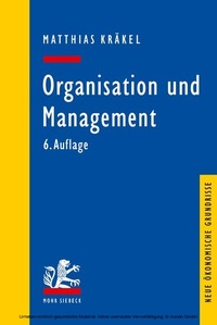 Abbildung von: Organisation und Management - Mohr Siebeck