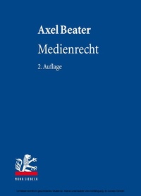 Abbildung von: Medienrecht - Mohr Siebeck