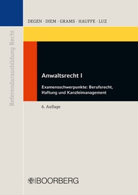 Abbildung von: Anwaltsrecht I - Boorberg