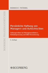 Abbildung von: Persönliche Haftung von Managern und Aufsichtsräten - Boorberg