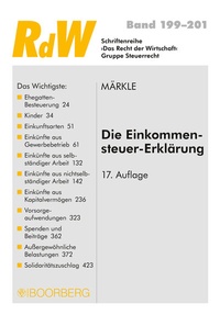 Abbildung von: Die Einkommensteuer-Erklärung - Boorberg