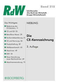 Abbildung von: Die CE Kennzeichnung - Boorberg