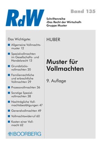 Abbildung von: Muster für Vollmachten - Boorberg