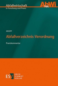 Abbildung von: Abfallverzeichnis-Verordnung - Erich Schmidt Verlag