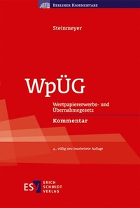Abbildung von: WpÜG - Erich Schmidt Verlag