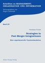 Cover: Strategien in Post-Merger-Integrationen - Edition Rainer Hampp