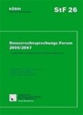 Cover: 26. Steuerrechtsprechungs-Forum 2006/2007: StF 26 - Arbeitskreis f&uuml;r Steuerrecht