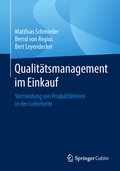Cover: Qualit&auml;tsmanagement im Einkauf - Springer Gabler