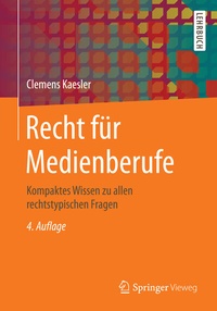 Abbildung von: Recht für Medienberufe - Springer Vieweg