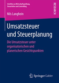 Abbildung von: Umsatzsteuer und Steuerplanung - Springer Gabler