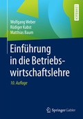 Cover: Einf&uuml;hrung in die Betriebswirtschaftslehre - Springer Gabler