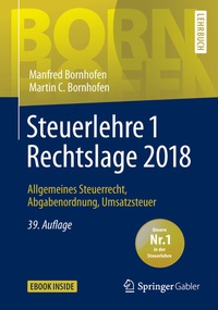 Bild vergrößern Bild: Steuerlehre 1 Rechtslage 2018 - Springer Gabler