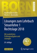 Cover: L&ouml;sungen zum Lehrbuch Steuerlehre 1 Rechtslage 2018 - Springer Gabler