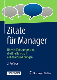 Abbildung von: Zitate für Manager - Springer Gabler