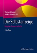 Cover: Die Selbstanzeige - Springer Gabler