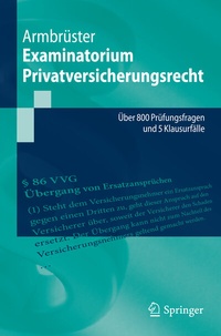 Abbildung von: Examinatorium Privatversicherungsrecht - Springer