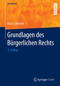 Cover: Grundlagen des B&uuml;rgerlichen Rechts - Springer Gabler