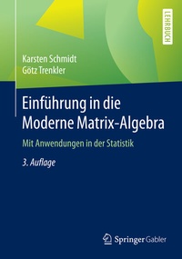Abbildung von: Einführung in die Moderne Matrix-Algebra - Springer Gabler